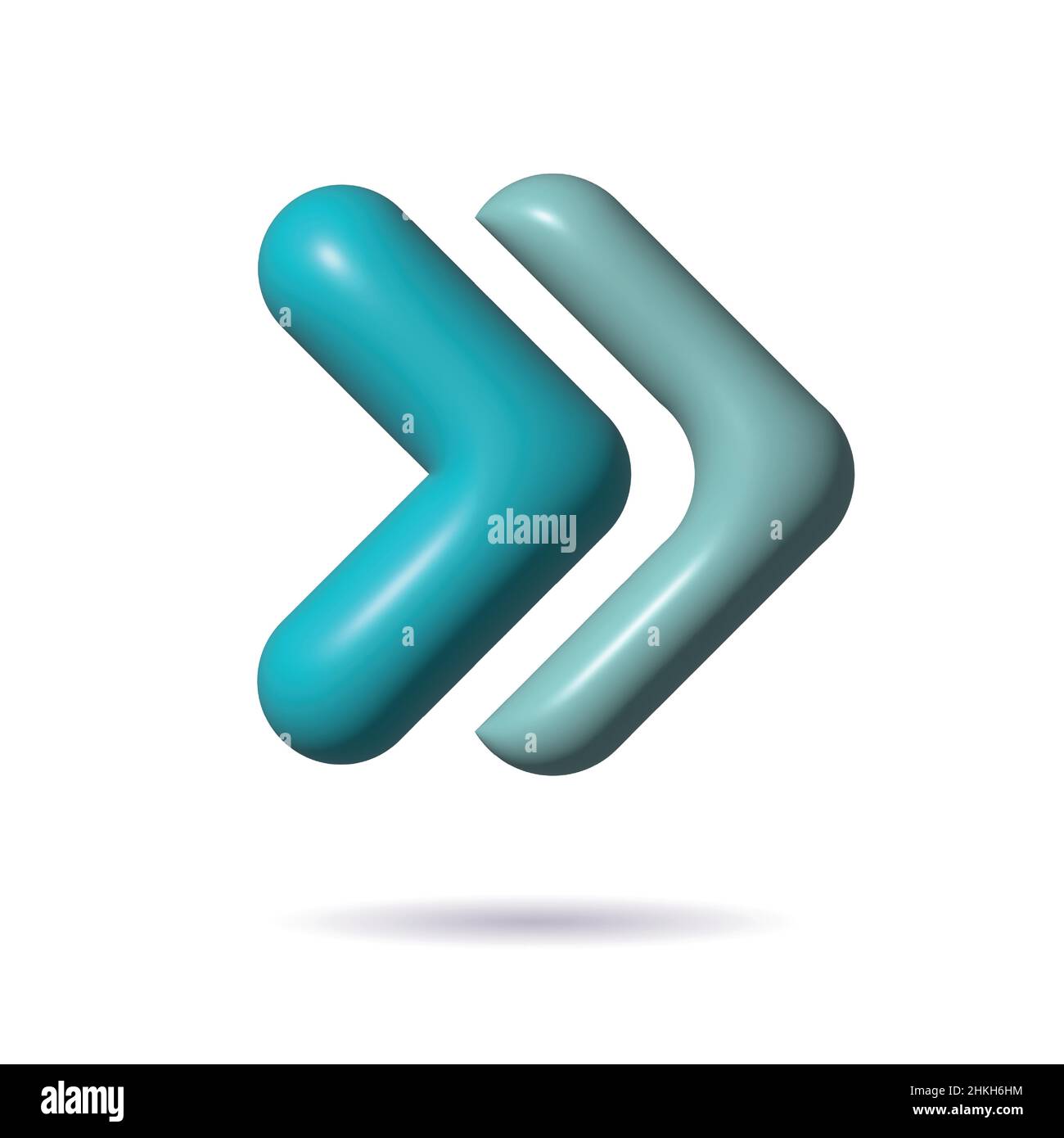 3d vector blue arrow for web and UI design. Vector Stock Vector