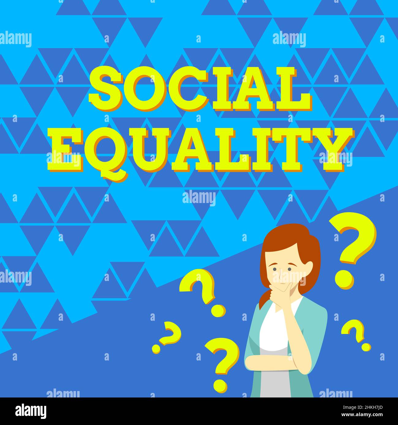 Text sign showing Social Equality. Concept meaning applies concerns of ...
