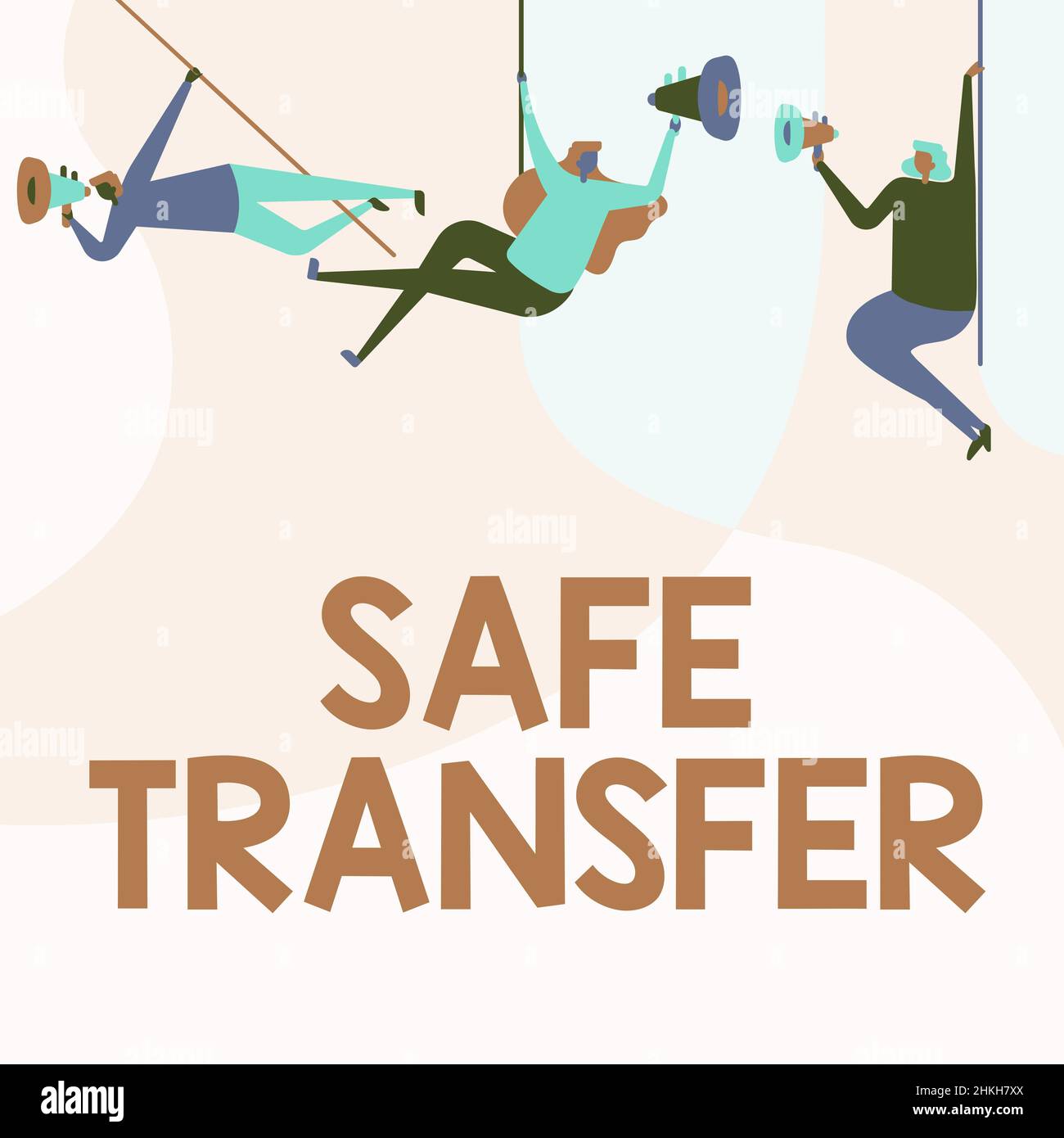 Safe Transfer Character Inspiration showing sign Safe Transfer. Internet Concept Wire Transfers ...