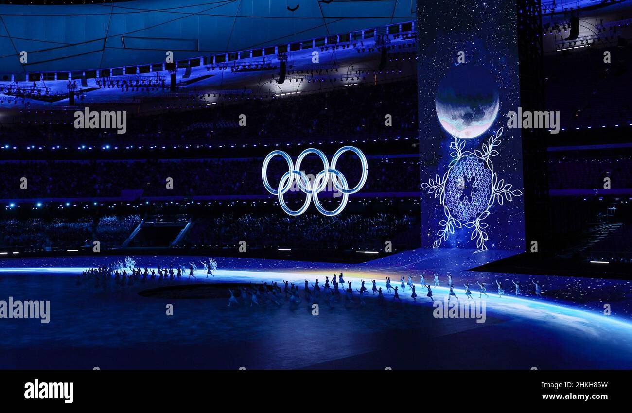 Beijing, China. 4th Feb, 2022. Artists perform during the opening