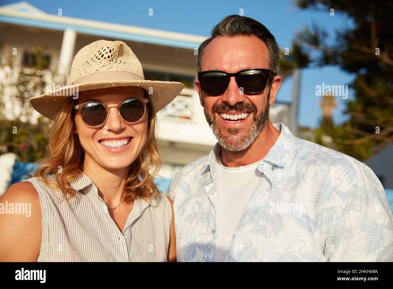 Summer is the happy season. Shot of an affectionate mature couple spending some quality time together. Stock Photo