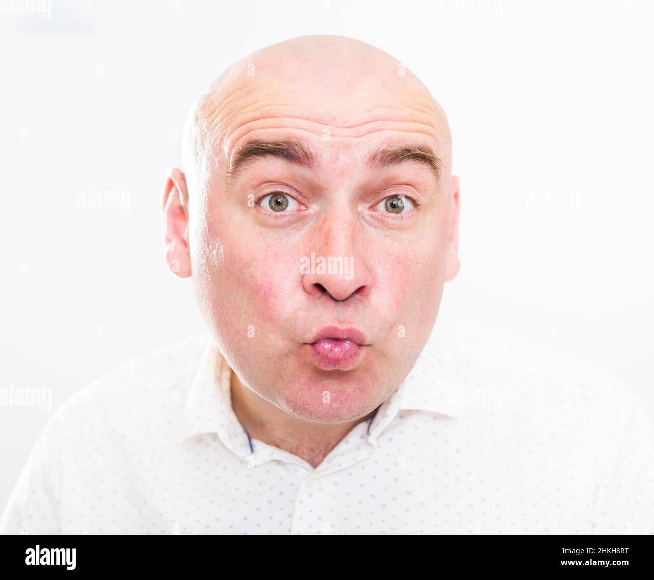 Bald man portrait white hi-res stock photography and images - Alamy