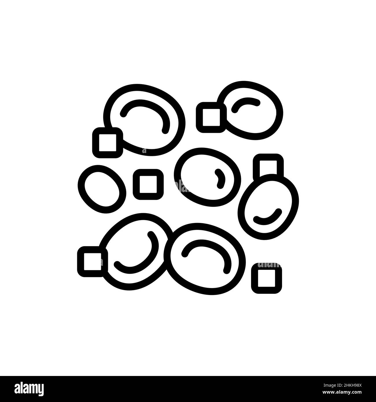 Blood glucose line icon. Isolated vector element. Stock Vector