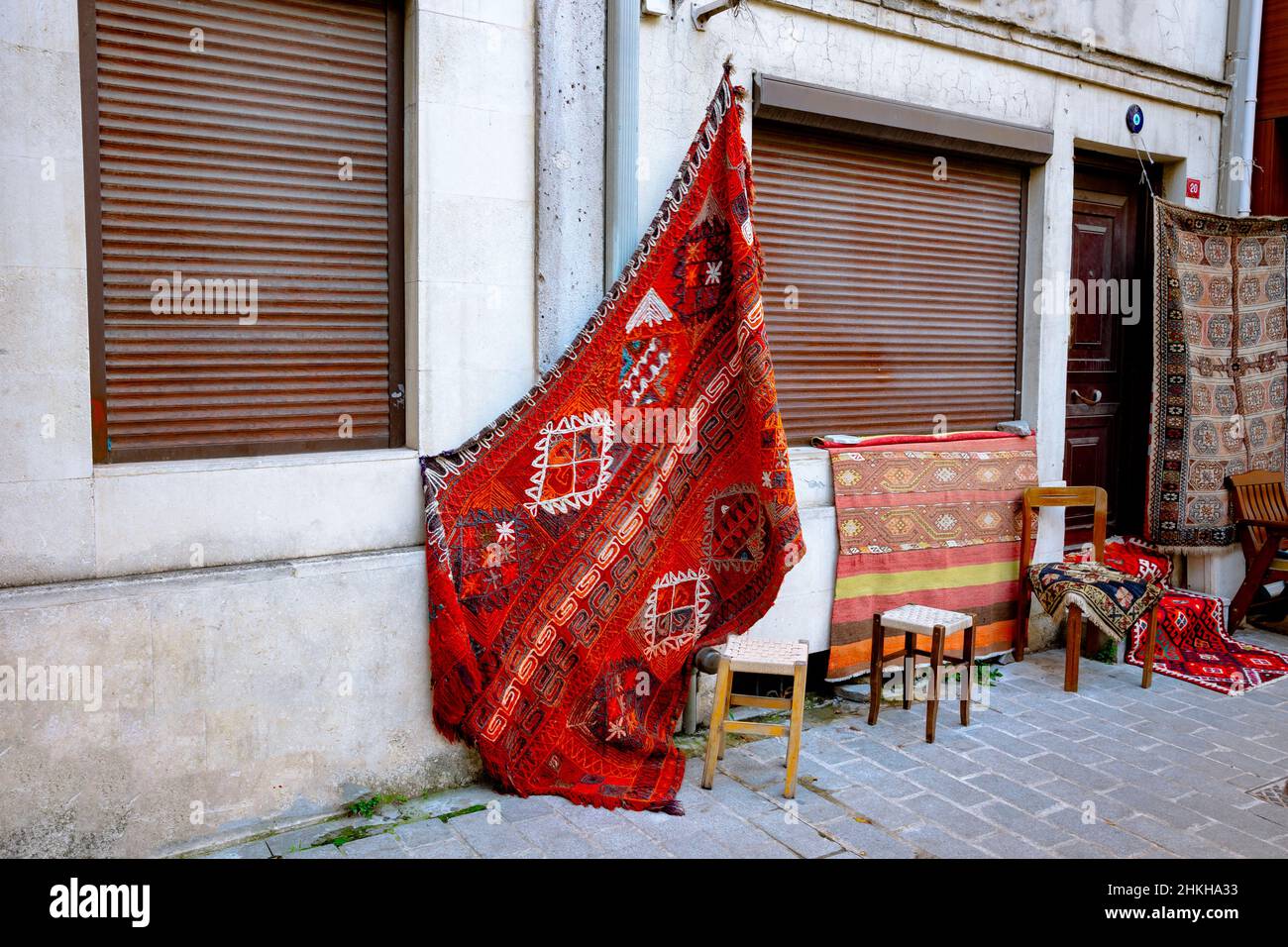 Rug Store. A rug store in Istanbul. Travel to Turkey background photo