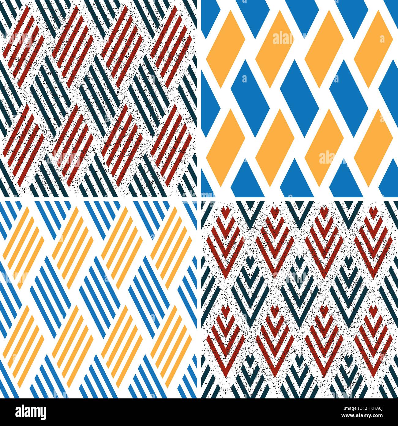 4 different vector patterns in the same package(eps). One pattern is paid and 3 are free (white dividing lines) Stock Vector