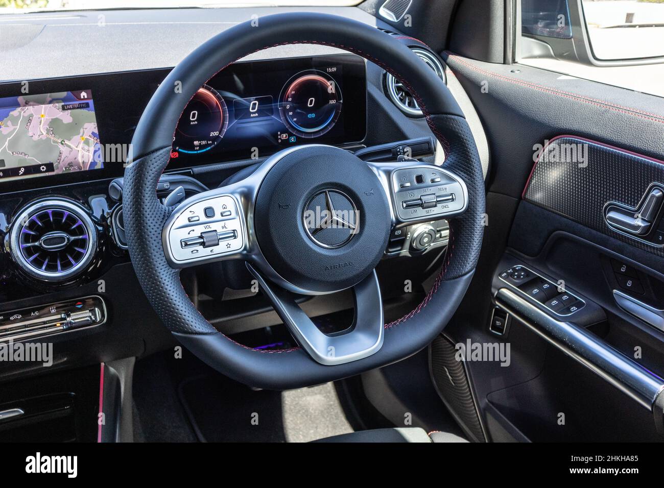 Hong Kong, China July 15, 2021 : Mercedes-Benz EQA Wheel July 15 2021 ...