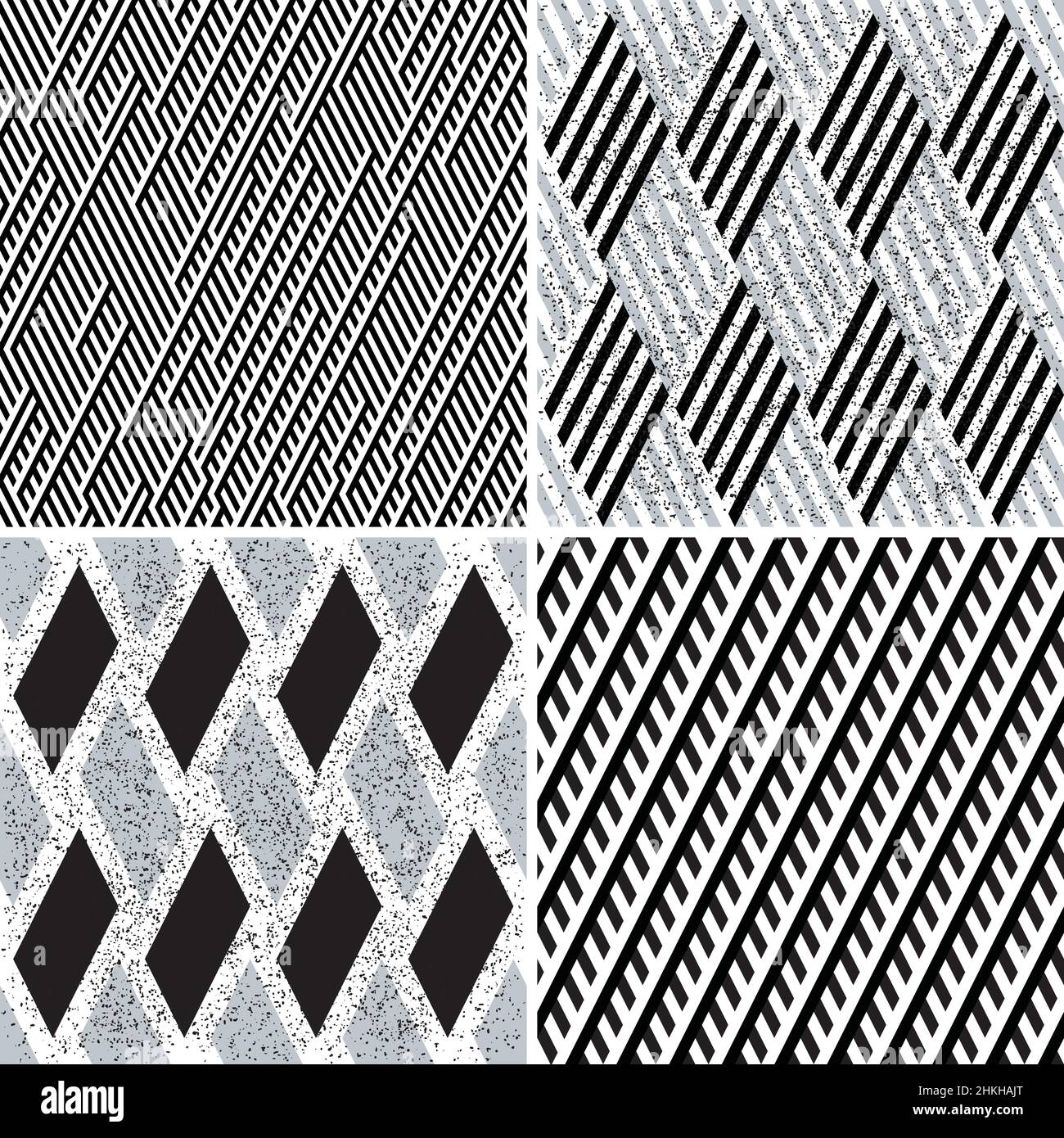 4 different vector patterns in the same package(eps). One pattern is paid and 3 are free (white dividing lines) Stock Vector