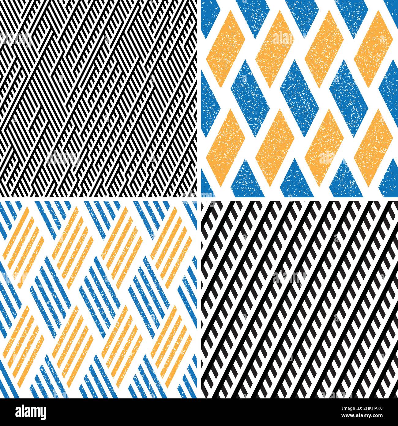 4 different vector patterns in the same package(eps). One pattern is paid and 3 are free (white dividing lines) Stock Vector