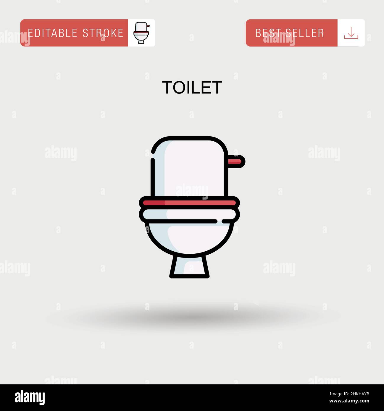 Toilet Simple vector icon. Stock Vector