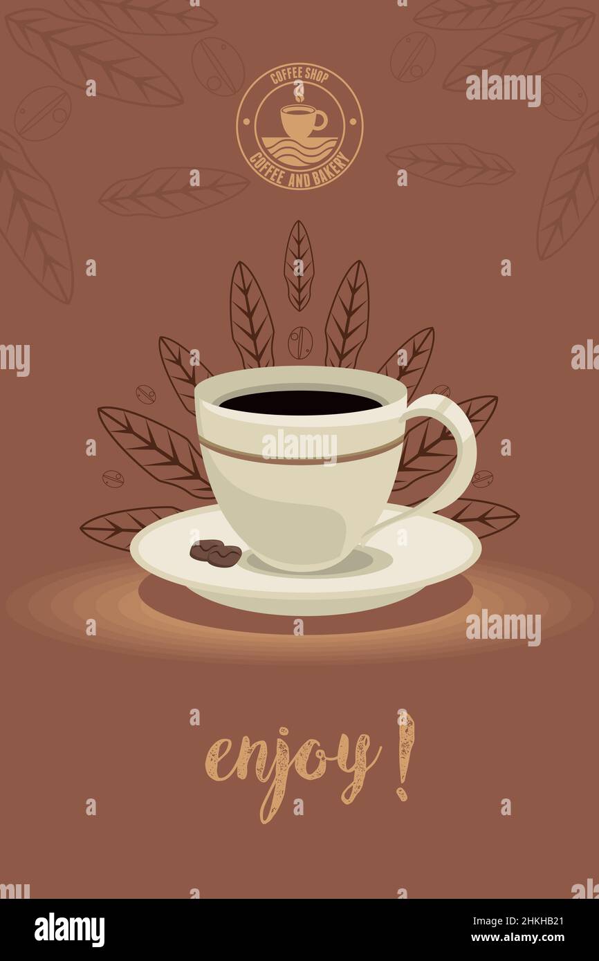 coffee shop seal with cup Stock Vector Image & Art Alamy