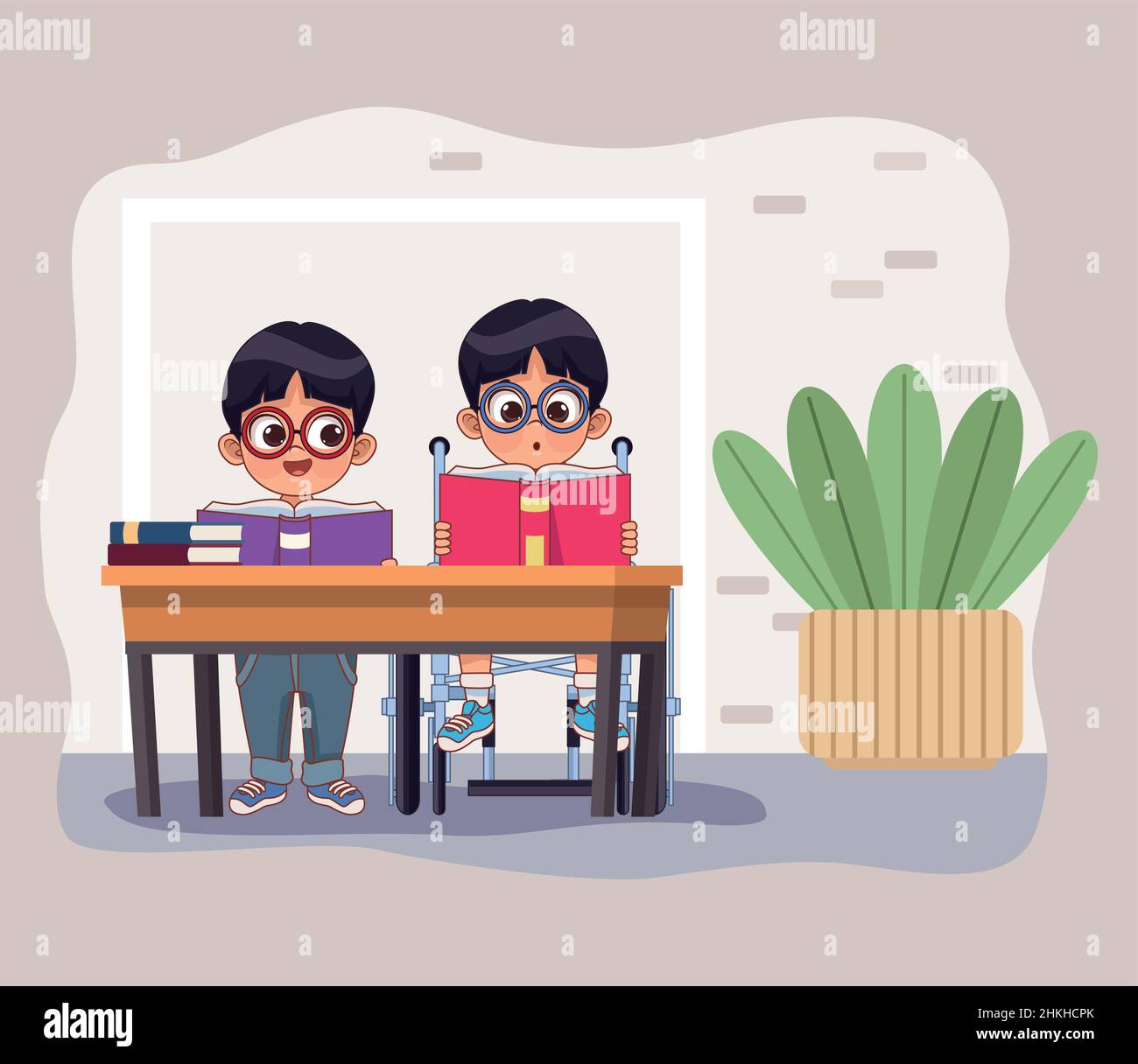boys in classroom Stock Vector Image &amp; Art - Alamy