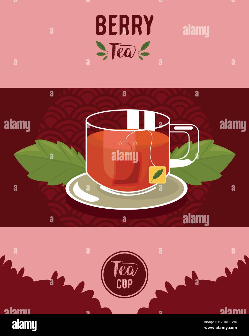 Bery Lettering berry tea lettering with Stock Vector Image & Art - Alamy