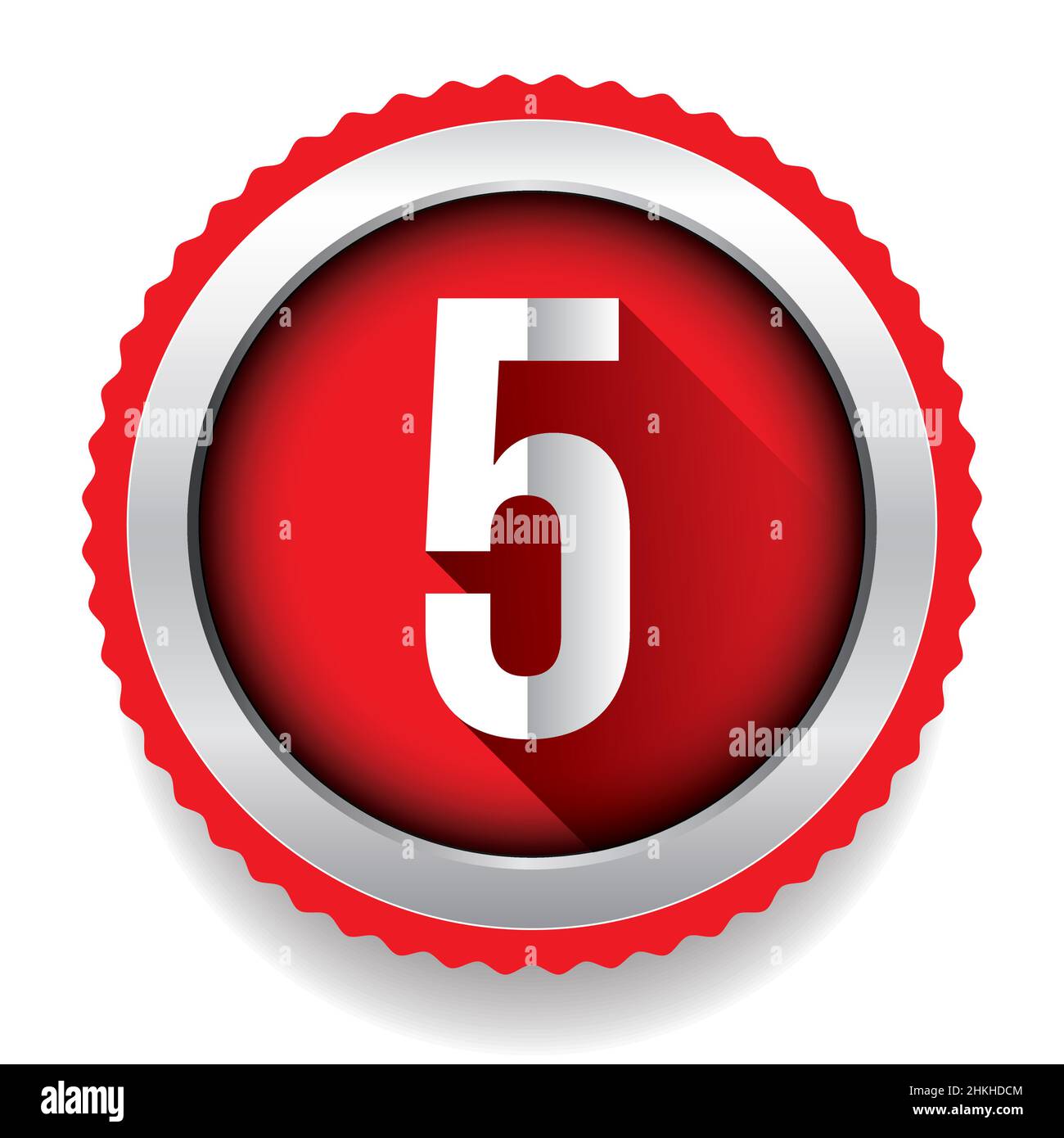 Number Five badge vector Stock Vector Image & Art Alamy