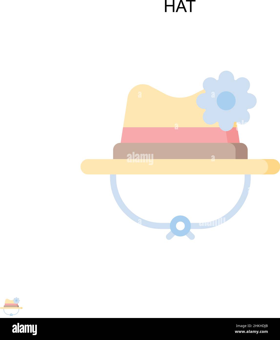 Hat Simple vector icon. Illustration symbol design template for web ...