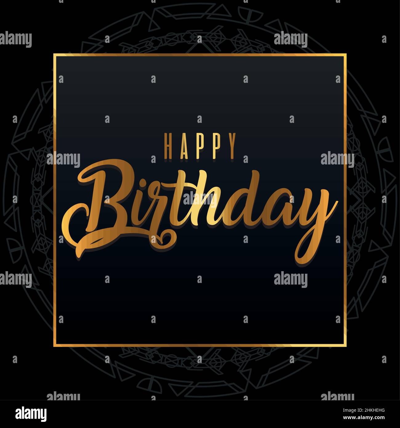 happy birthday golden lettering Stock Vector Image & Art - Alamy