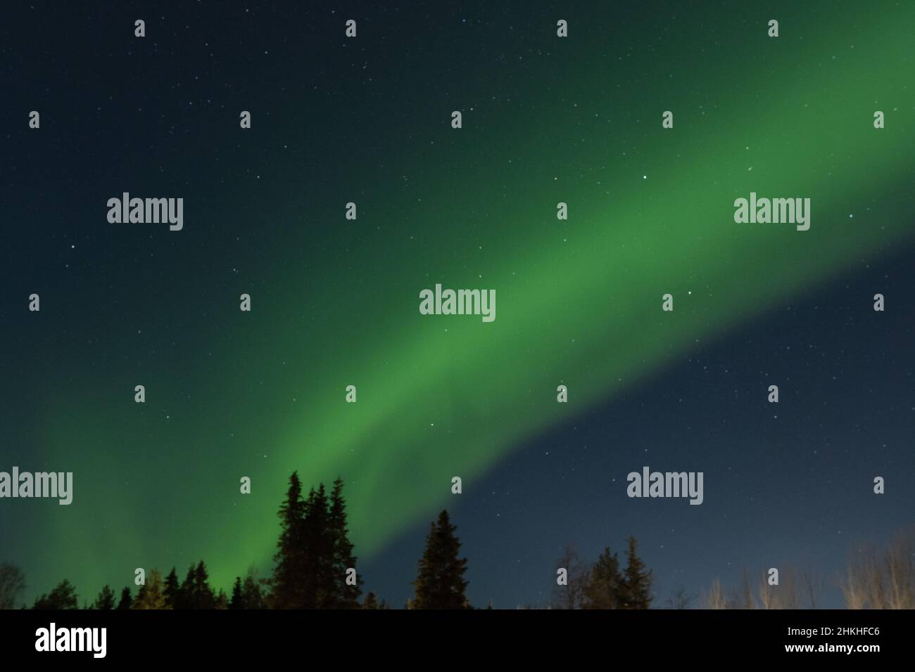 Northern lights (Aurora Borealis) Lake Immeljarvi, Levi, Finland Stock Photo Alamy