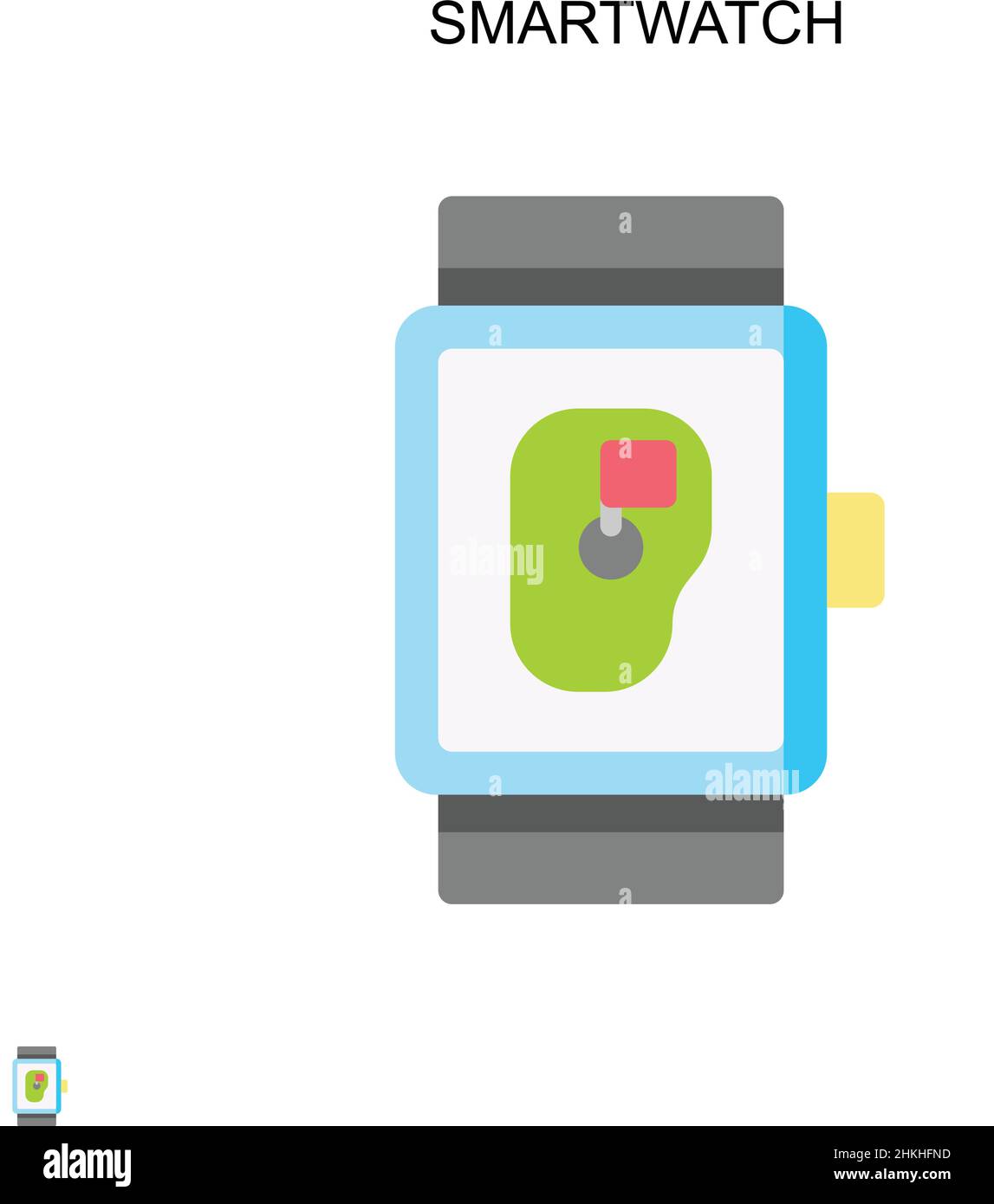 Smartwatch Simple vector icon. Illustration symbol design template for ...