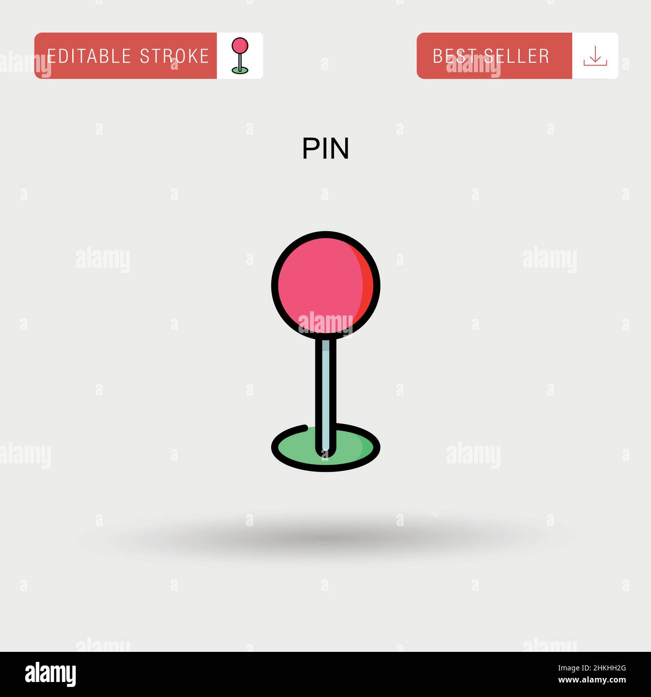 Pin Simple vector icon Stock Vector Image & Art - Alamy