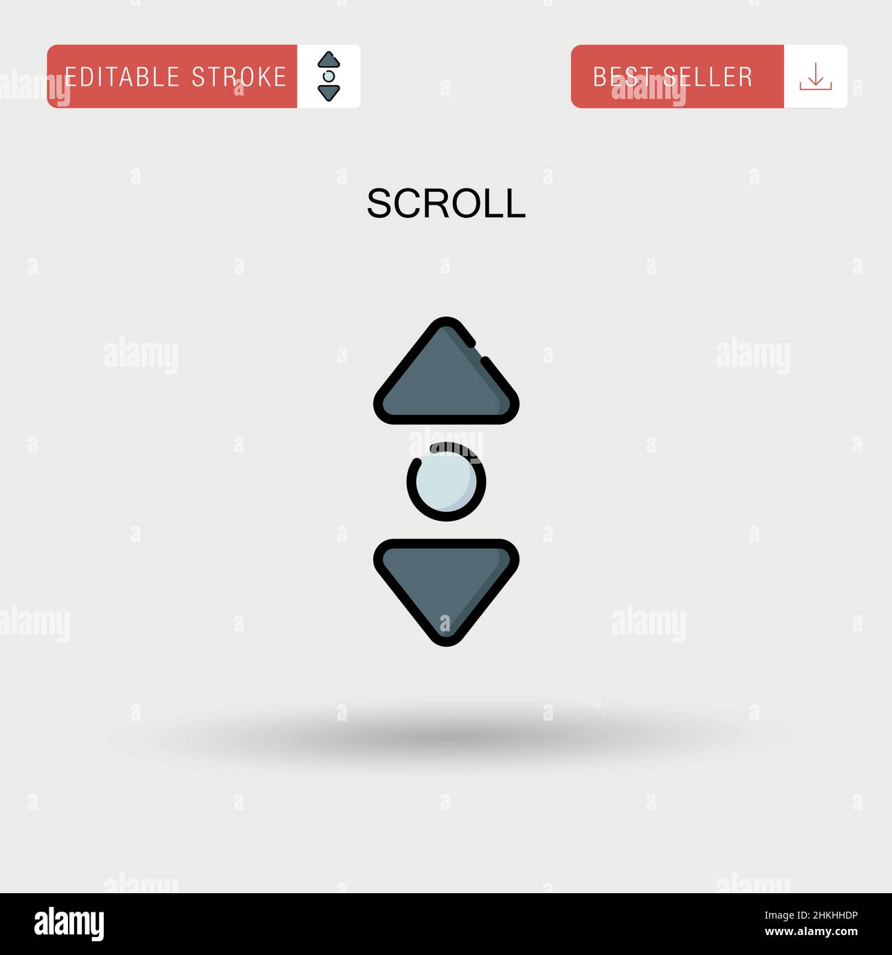 Scroll Simple vector icon Stock Vector Image & Art - Alamy