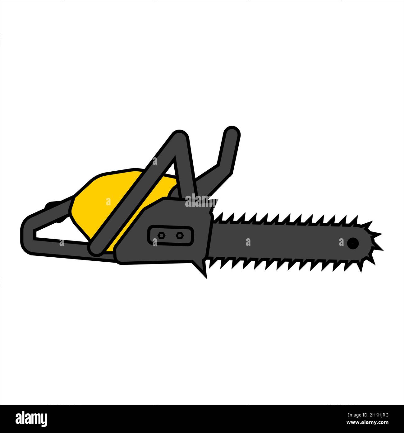 Chainsaw icon isolated on white background. Vector illustration Stock Vector