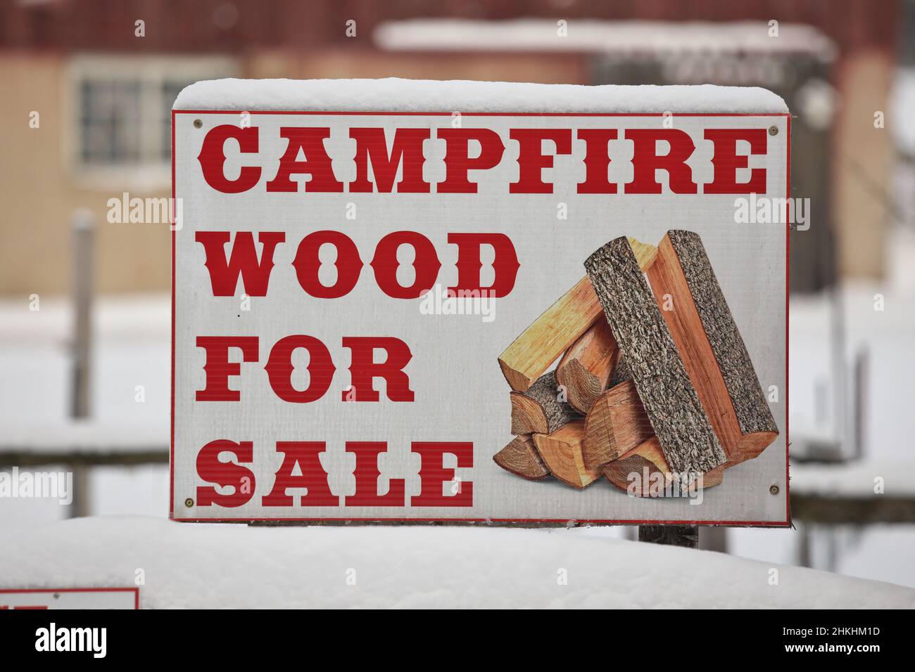 A Firewood for Sale Sign in a rural setting Stock Photo Alamy