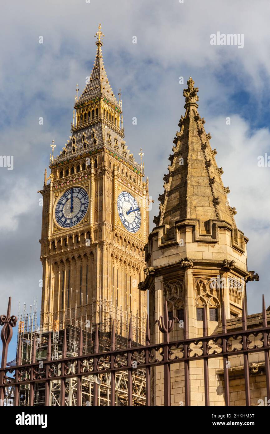 Houses of parliament london england scaffolding removed from big hires