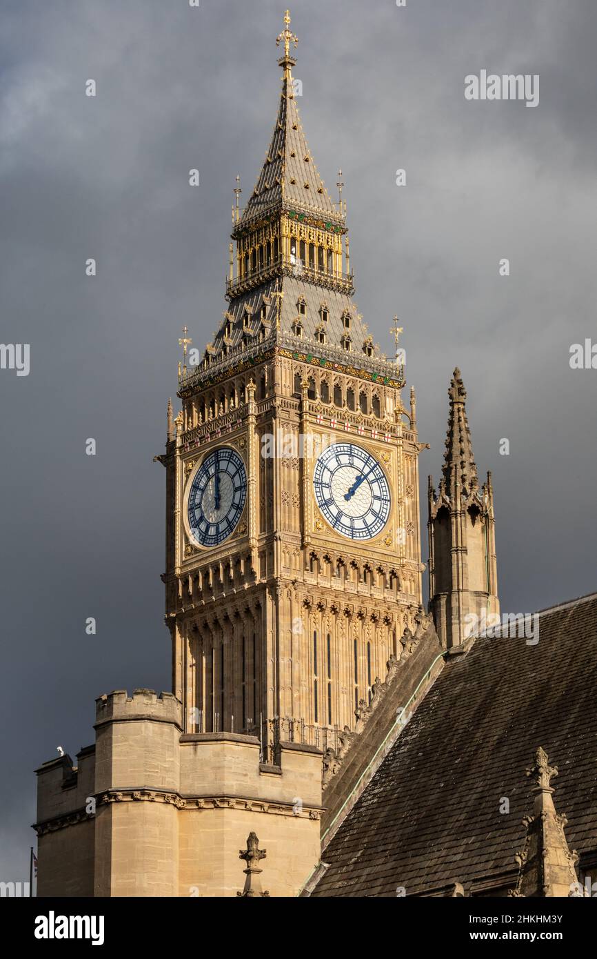 Houses of parliament london england scaffolding removed from big hires