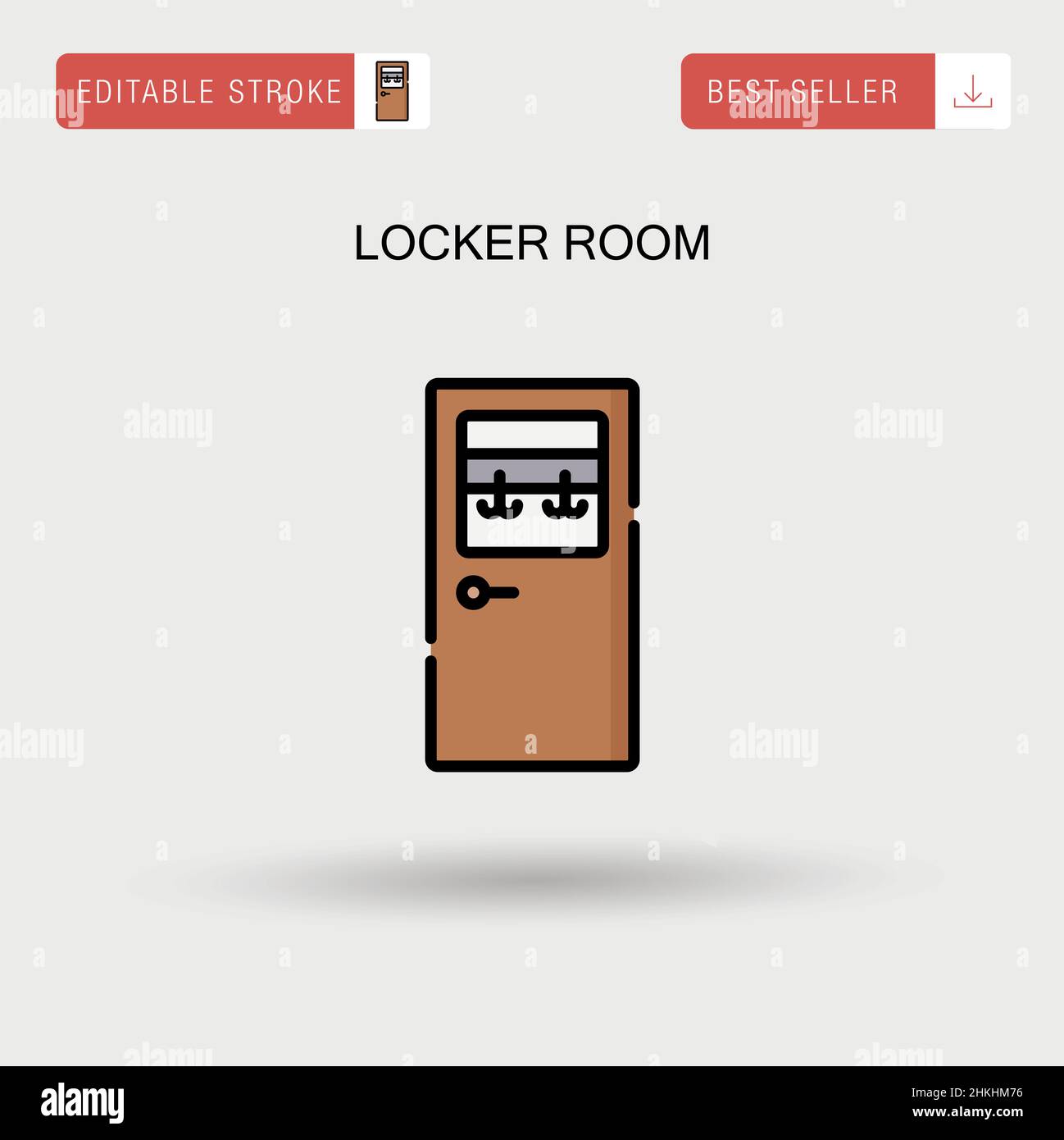 Locker room Simple vector icon. Stock Vector