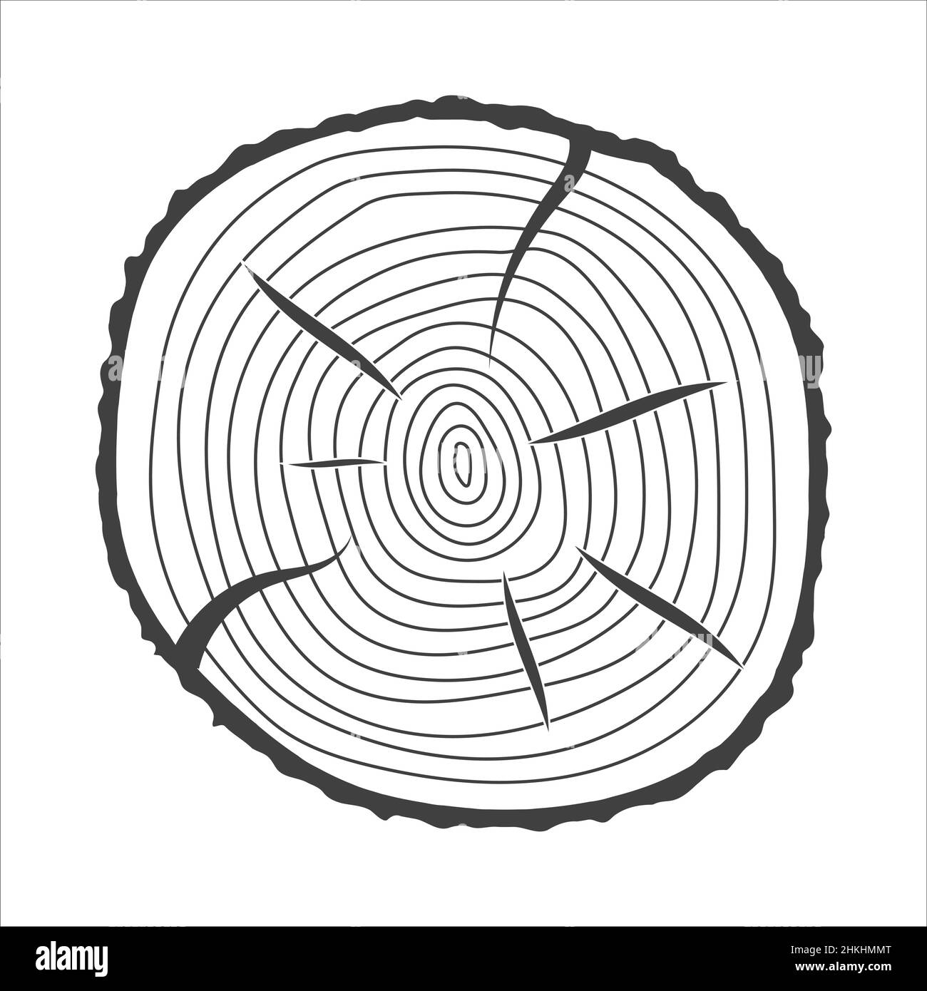 Wood texture icon. Tree rings icon on white background Stock Vector ...