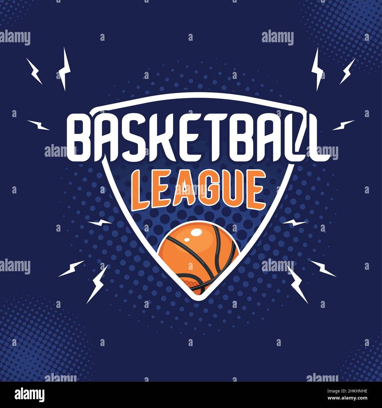 Basketball tournament lettering ball Stock Vector Images - Alamy
