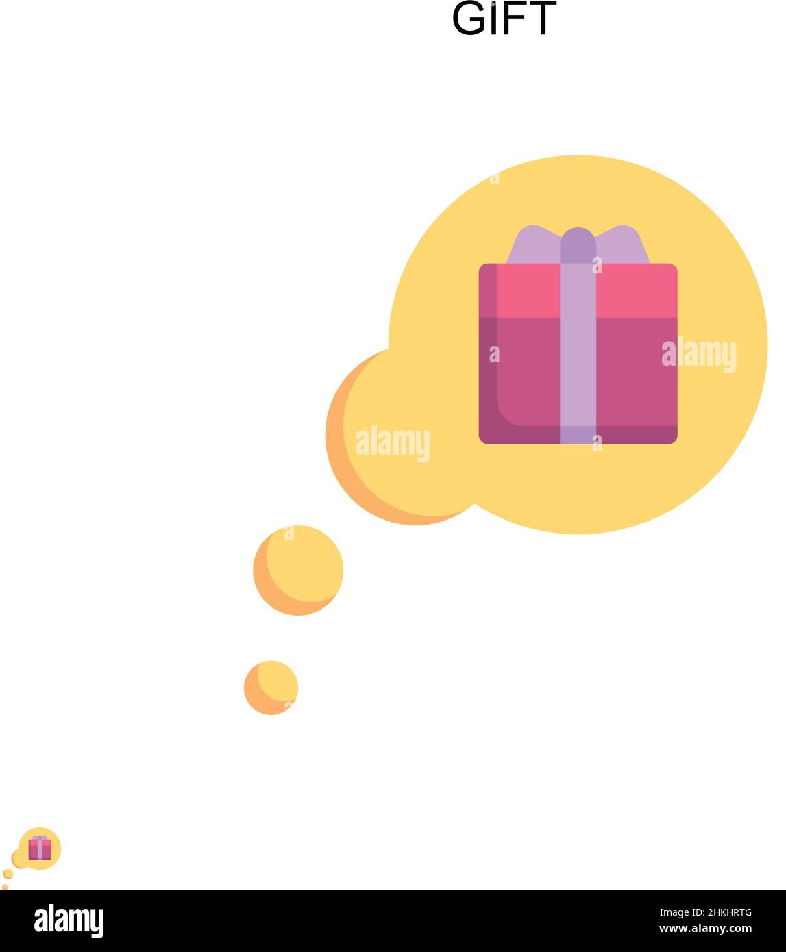 Gift Simple vector icon. Illustration symbol design template for web ...