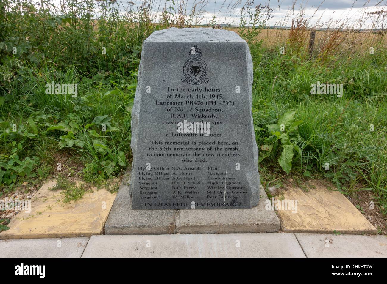 The RAF Wickenby Memorial, Wickenby Aerodrome, Langworth, Lincoln, UK