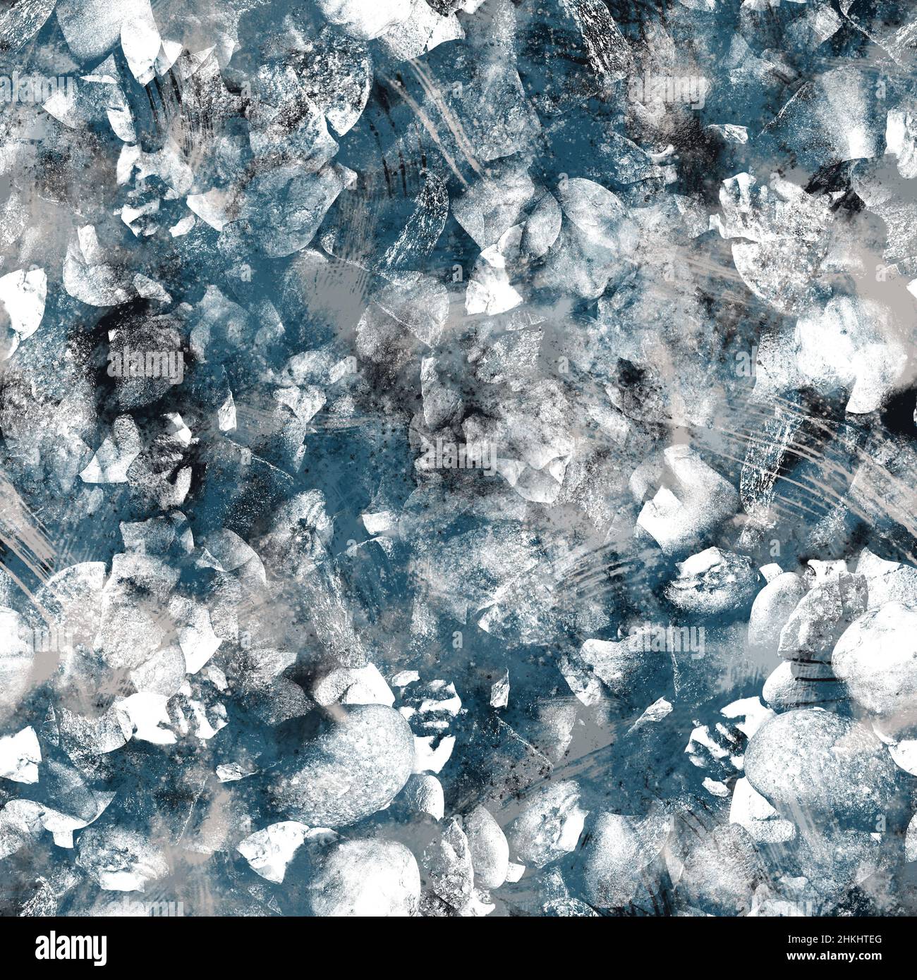 Seamless navy blue and white abstract grungy seamless surface pattern ...