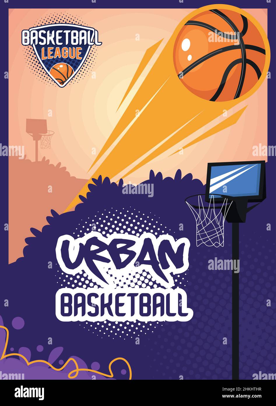 urban basketball lettering and ball Stock Vector Image & Art Alamy