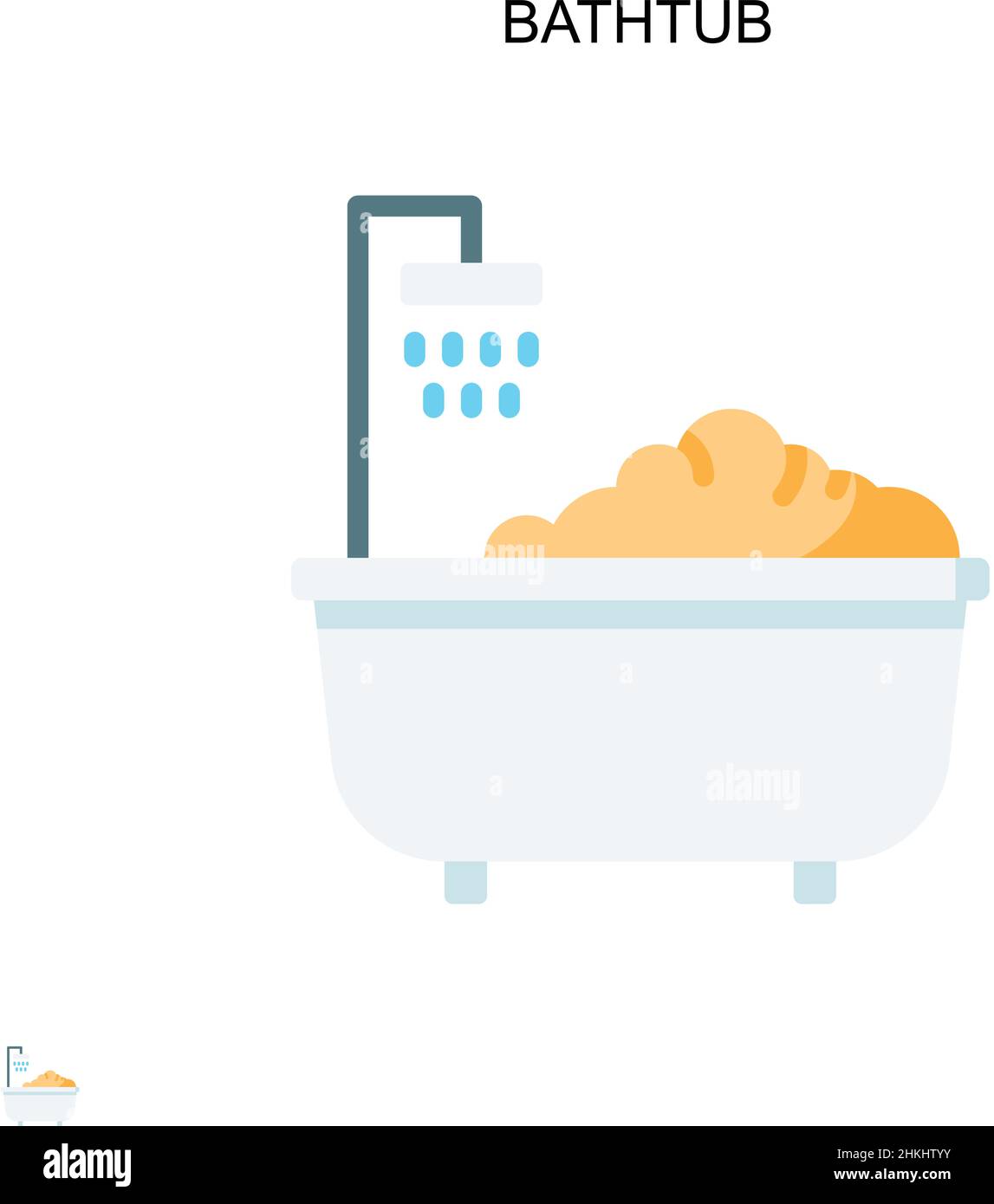 Bathtub Simple vector icon. Illustration symbol design template for web ...