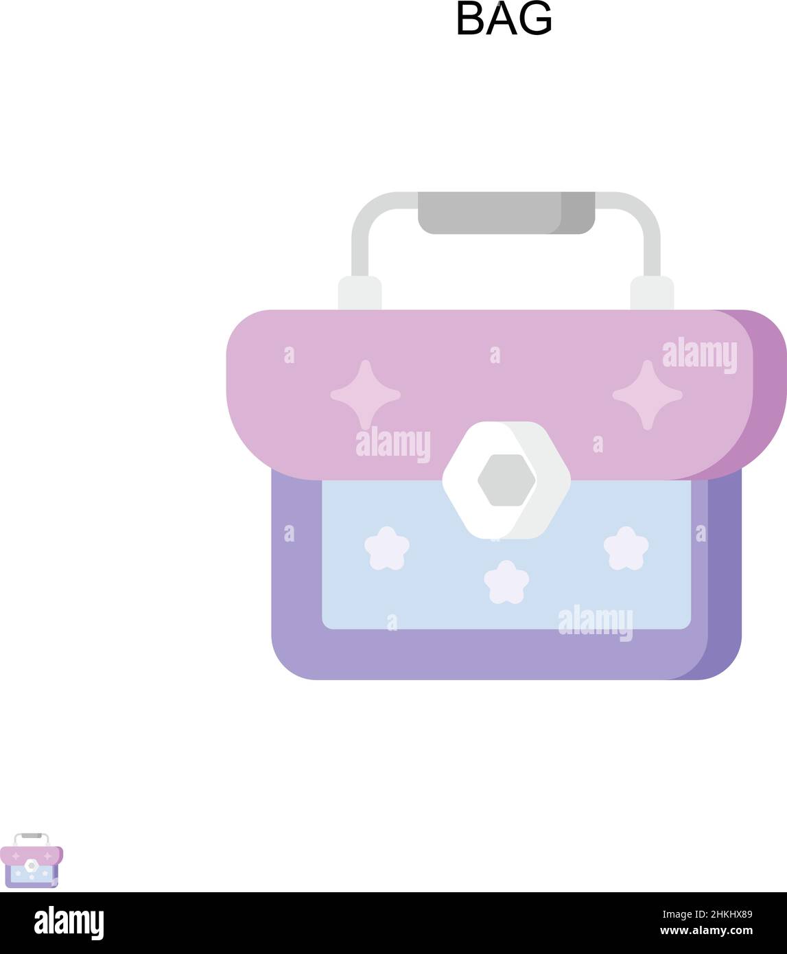 Bag Simple vector icon. Illustration symbol design template for web ...