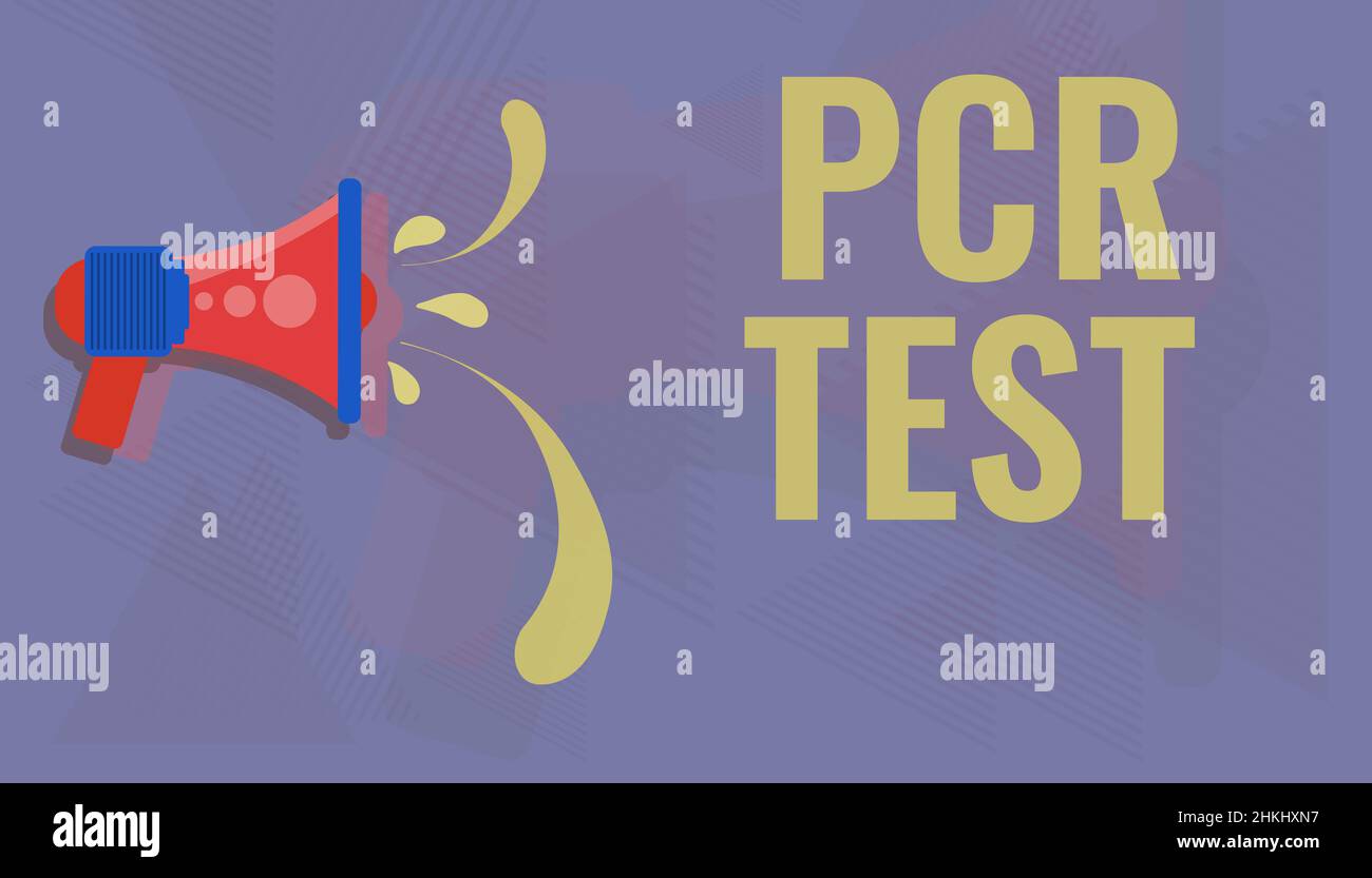 Pcr Lab Signage Sign displaying Pcr Test. Business concept qualitative detection of ...