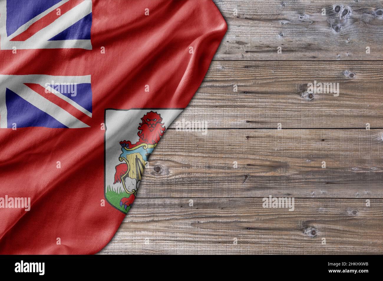 Wooden pattern old nature table board with Bermuda flag Stock Photo - Alamy