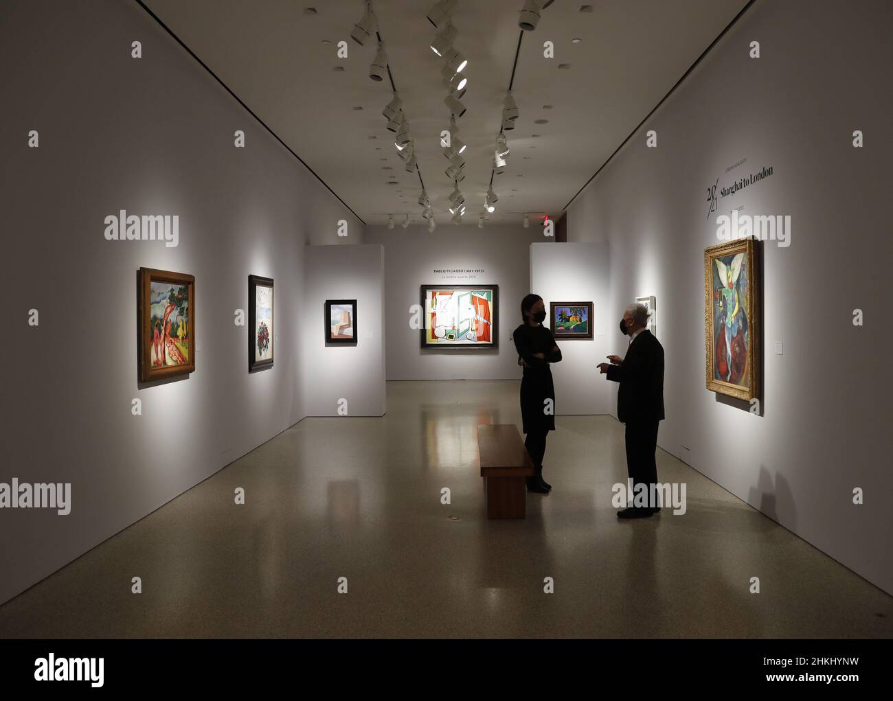 New York, USA. 04th Feb, 2022. Works of art are on display from Christie's 20th/21st Century London Evening Sale: Shanghai to London at Christie's in New York City on Friday, February 4, 2022. Photo by John Angelillo/UPI Credit: UPI/Alamy Live News Stock Photo