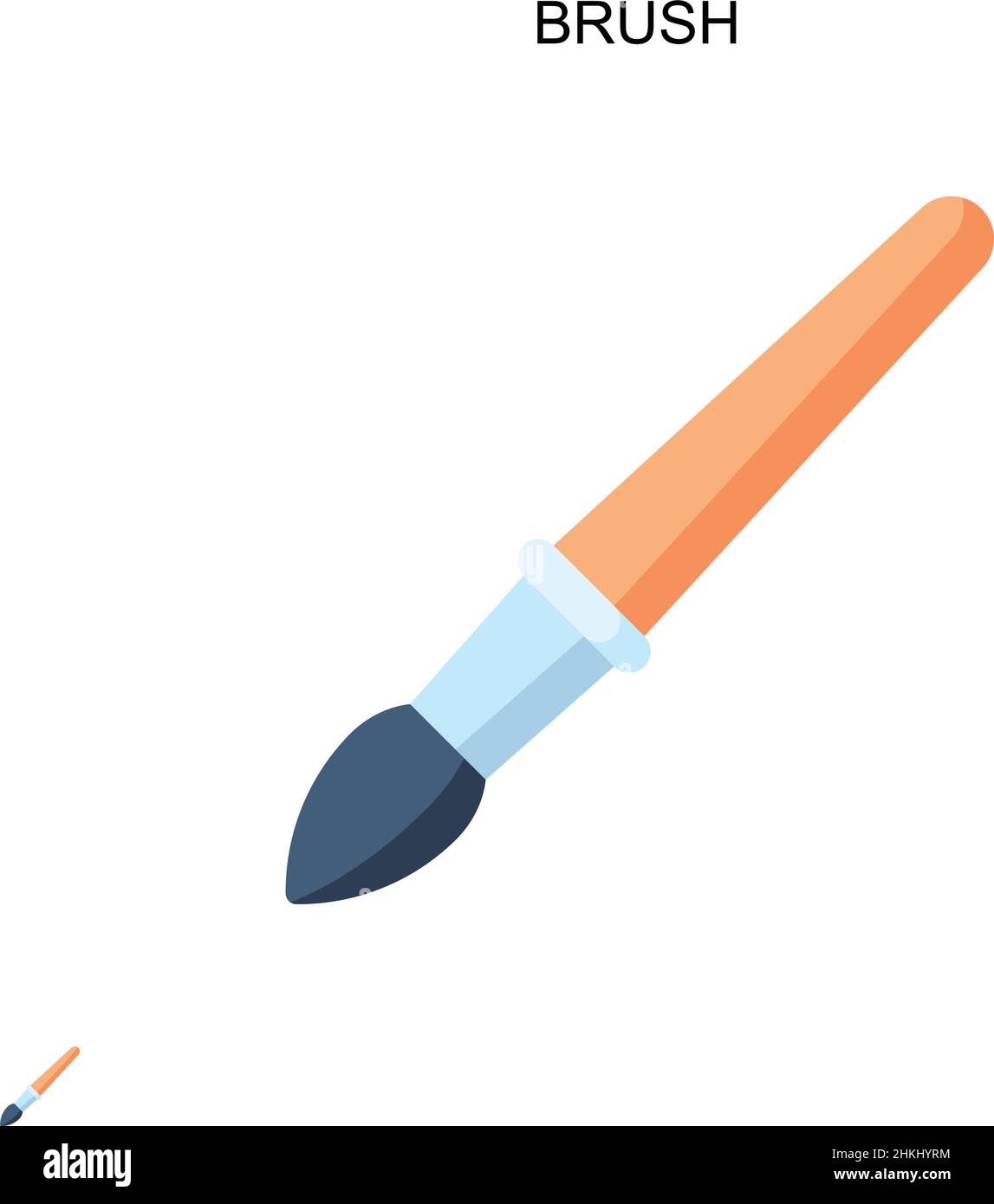 Brush Simple vector icon. Illustration symbol design template for web ...
