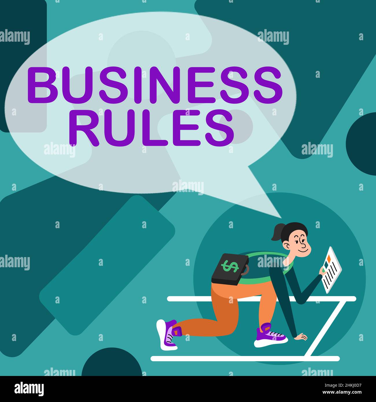 Conceptual caption Business Rules. Business overview a specific