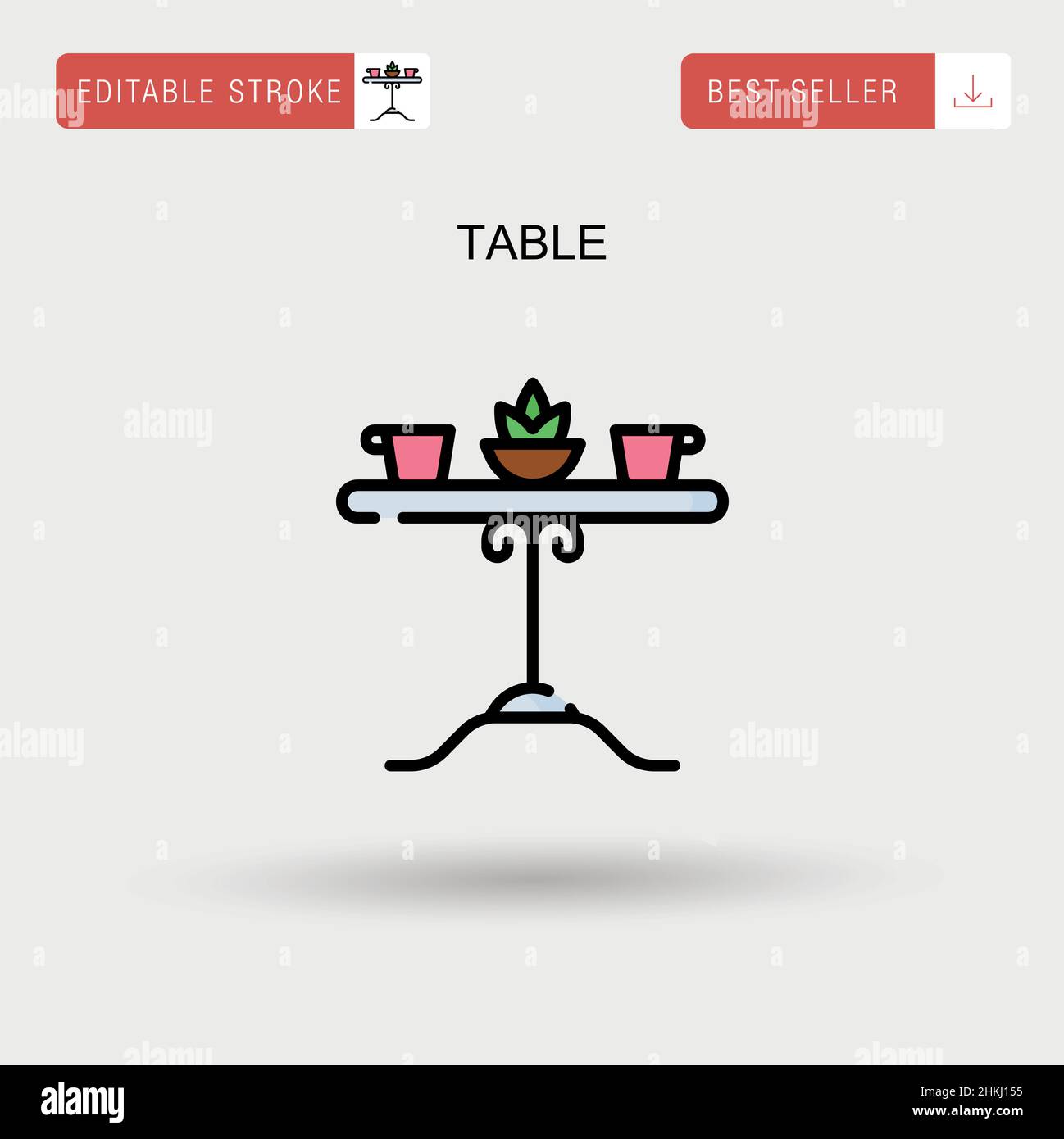 Table Simple vector icon Stock Vector Image & Art - Alamy