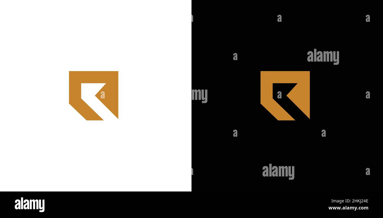Modern and sophisticated letter R initials logo design 2 Stock Vector