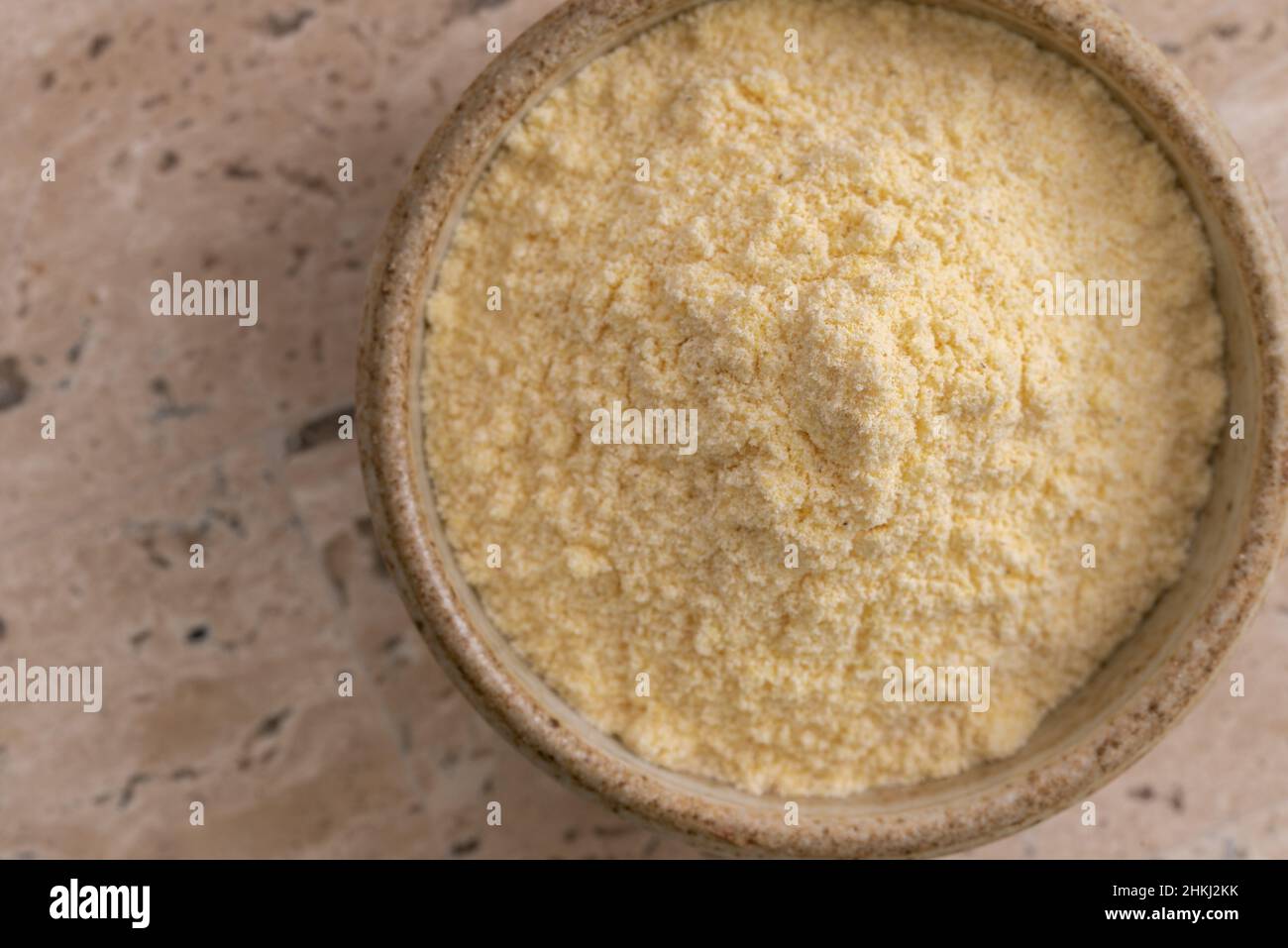 Corn Flour in a Bowl Stock Photo