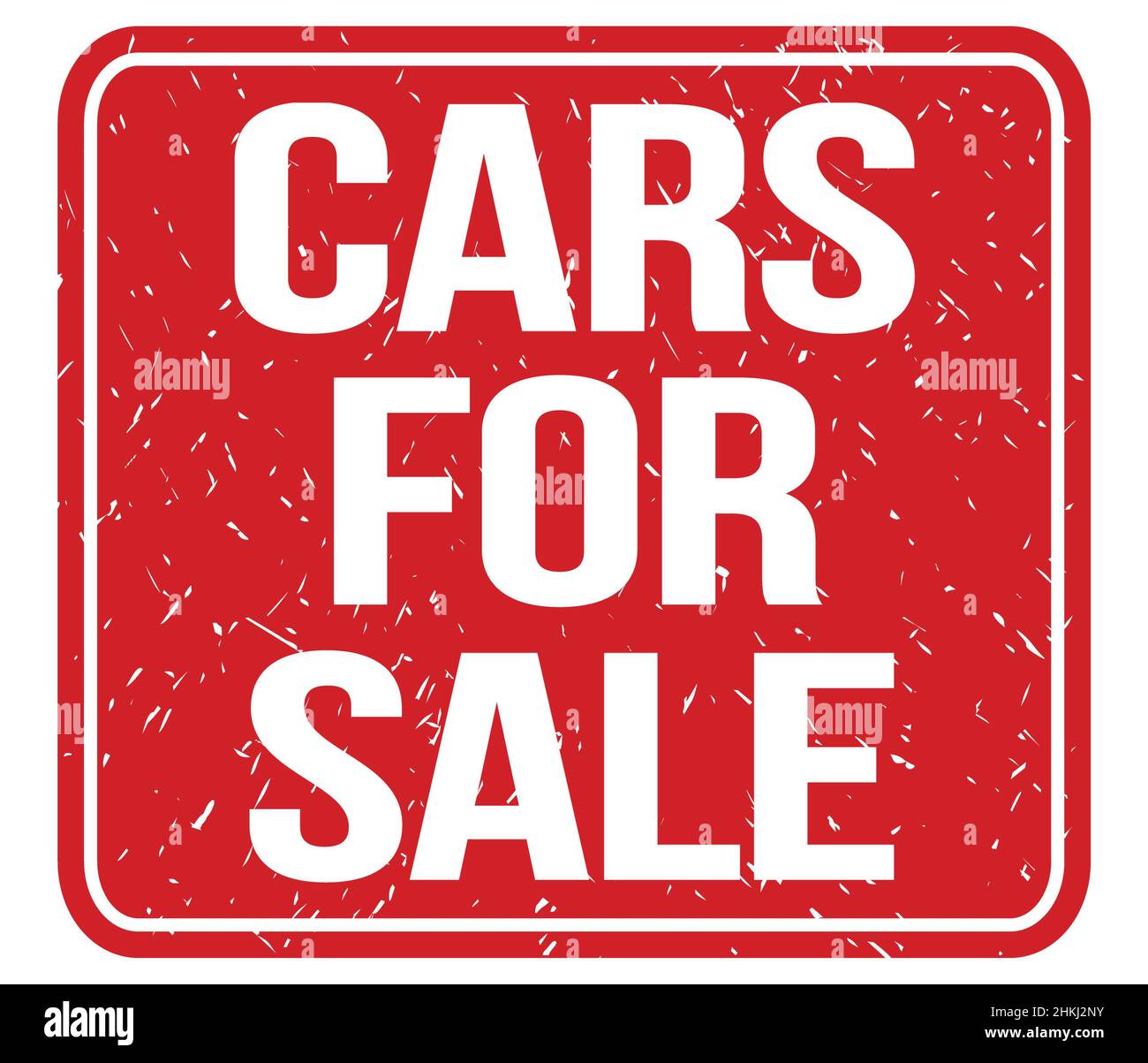 CARS FOR SALE, text written on red vintage stamp sign Stock Photo - Alamy