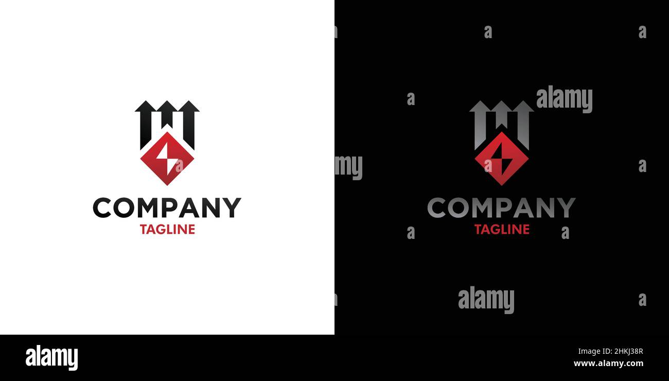Modern and sophisticated electric logo design Stock Vector