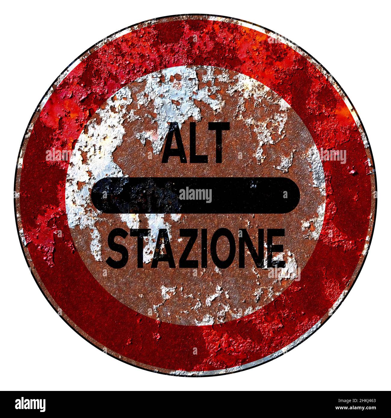 Old grunge EU road sign Checkpoints toll - Italy, Italian, Alt ...