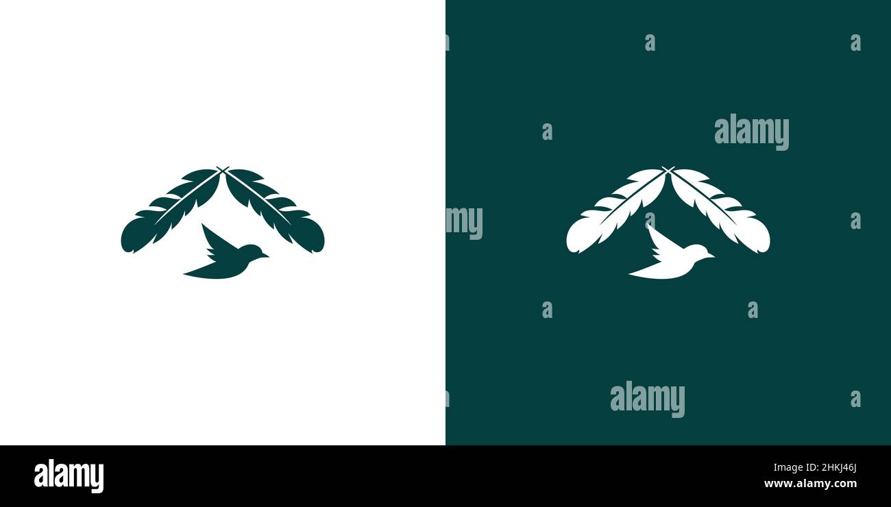 unique and attractive birdhouse logo design Stock Vector