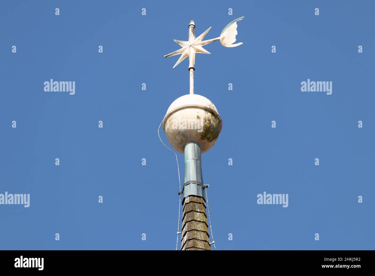 Turmspitze Kirche Sankt Nikolaus Deining Stock Photo