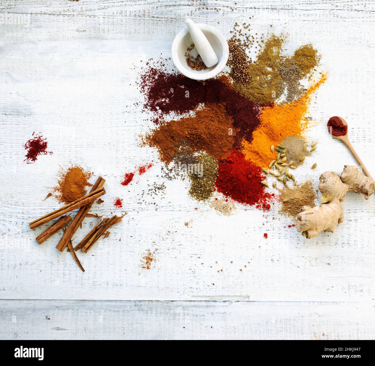 Selection of spices Stock Photo